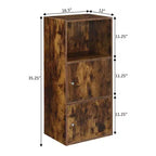 Mobiletto a 2 ante con ripiano in legno rustico – Breighton Home: Chiusure magnetiche, Organizzatore per Ufficio e Bagno