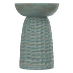 Tavolino d'appoggio Willis Teal Wash - WyndenHall: Mid-Century Modern, Legno di Mango, Resistente ai Graffi