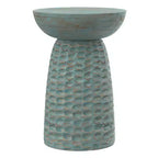 Tavolino d'appoggio Willis Teal Wash - WyndenHall: Mid-Century Modern, Legno di Mango, Resistente ai Graffi