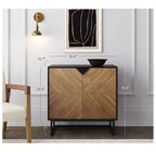 Nathan James Set di 3 consolle Enloe con ante in legno nere