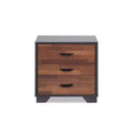Acme Furniture 20" Eloy Accent Table Walnut/Espresso Finish: Rectangular MDF Top, Wood Legs, Drawer Storage