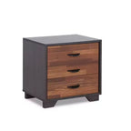 Tavolino d'appoggio Eloy 50 cm Acme Furniture Finitura Noce/Espresso: Piano rettangolare in MDF, Gambe in legno, Cassetto contenitore