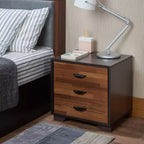 Tavolino d'appoggio Eloy 50 cm Acme Furniture Finitura Noce/Espresso: Piano rettangolare in MDF, Gambe in legno, Cassetto contenitore
