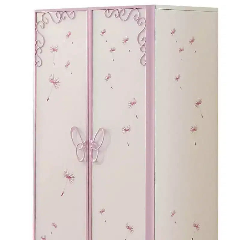 Mobile contenitore decorativo Priya II 32", bianco e lilla chiaro - Acme Furniture