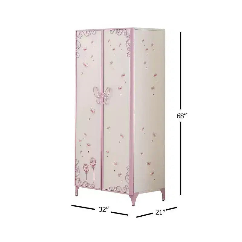 Mobile contenitore decorativo Priya II 32", bianco e lilla chiaro - Acme Furniture