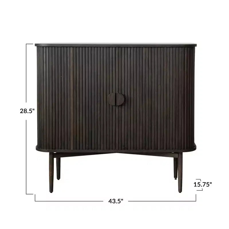Mobile decorativo a 2 ante con altezza di 72 cm Storied Home Oak: in legno di gomma e MDF, nessun assemblaggio richiesto