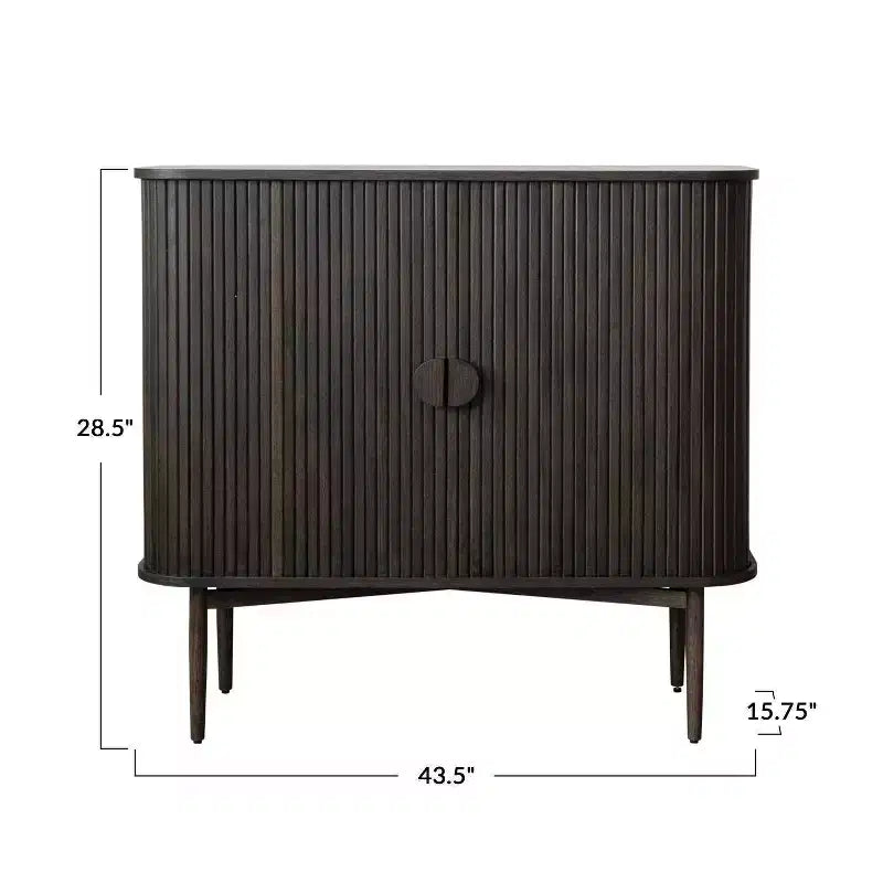 Mobile decorativo a 2 ante con altezza di 72 cm Storied Home Oak: in legno di gomma e MDF, nessun assemblaggio richiesto