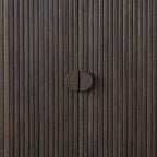 Mobile decorativo a 2 ante con altezza di 72 cm Storied Home Oak: in legno di gomma e MDF, nessun assemblaggio richiesto