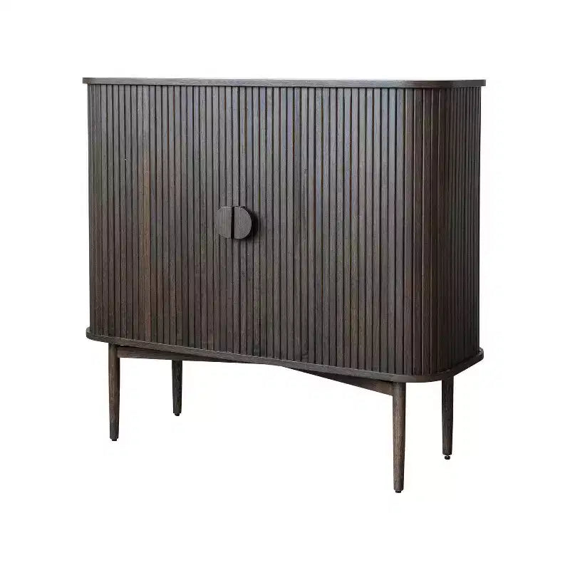 Mobile decorativo a 2 ante con altezza di 72 cm Storied Home Oak: in legno di gomma e MDF, nessun assemblaggio richiesto