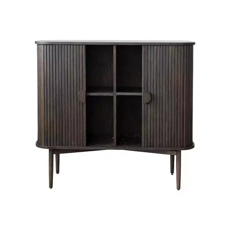 Mobile decorativo a 2 ante con altezza di 72 cm Storied Home Oak: in legno di gomma e MDF, nessun assemblaggio richiesto