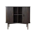 Mobile decorativo a 2 ante con altezza di 72 cm Storied Home Oak: in legno di gomma e MDF, nessun assemblaggio richiesto