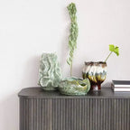Mobile decorativo a 2 ante con altezza di 72 cm Storied Home Oak: in legno di gomma e MDF, nessun assemblaggio richiesto