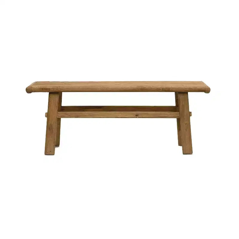 Tavolino da caffè Storied Home in Olmo Naturale: Altezza 42,5 cm, Profondità 115 cm, Nessun Montaggio Richiesto, Struttura e Piano in Olmo