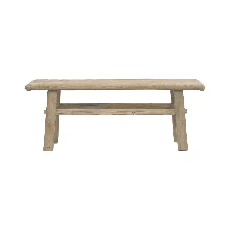 Tavolino da caffè Storied Home in Olmo Naturale: Altezza 42,5 cm, Profondità 115 cm, Nessun Montaggio Richiesto, Struttura e Piano in Olmo