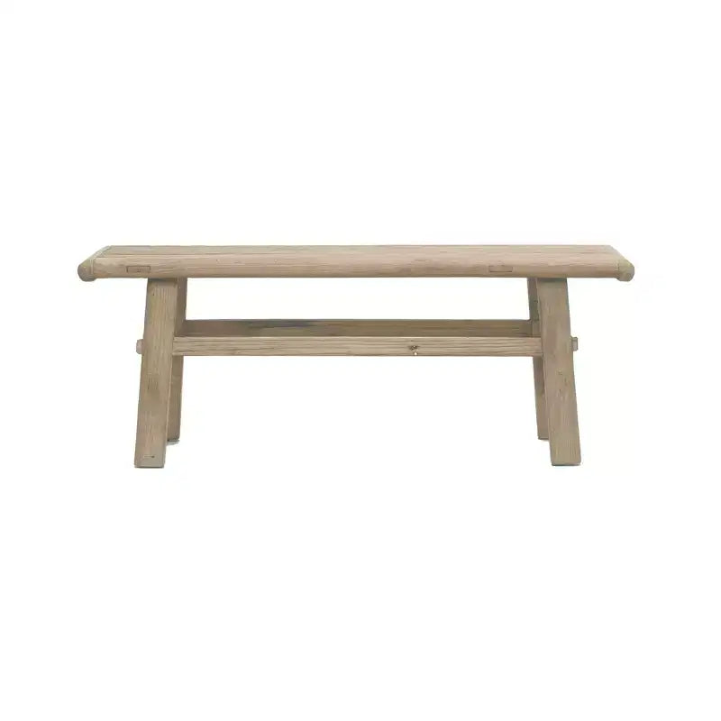 Tavolino da caffè Storied Home in Olmo Naturale: Altezza 42,5 cm, Profondità 115 cm, Nessun Montaggio Richiesto, Struttura e Piano in Olmo