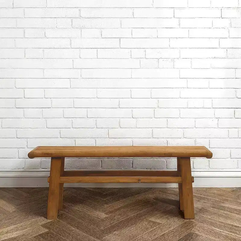 Tavolino da caffè Storied Home in Olmo Naturale: Altezza 42,5 cm, Profondità 115 cm, Nessun Montaggio Richiesto, Struttura e Piano in Olmo