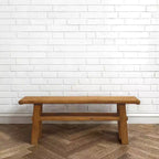 Tavolino da caffè Storied Home in Olmo Naturale: Altezza 42,5 cm, Profondità 115 cm, Nessun Montaggio Richiesto, Struttura e Piano in Olmo