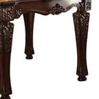 Tavolino d'appoggio Vendome 54" con finitura ciliegio - Acme Furniture: Quadrato, Gambe in legno tornito, Motivi floreali