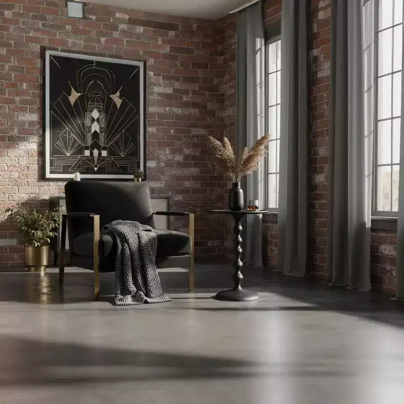 Tavolino tondo Urban Port 22" in alluminio pressofuso con finitura martellata nera