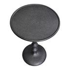 Tavolino tondo Urban Port 22" in alluminio pressofuso con finitura martellata nera