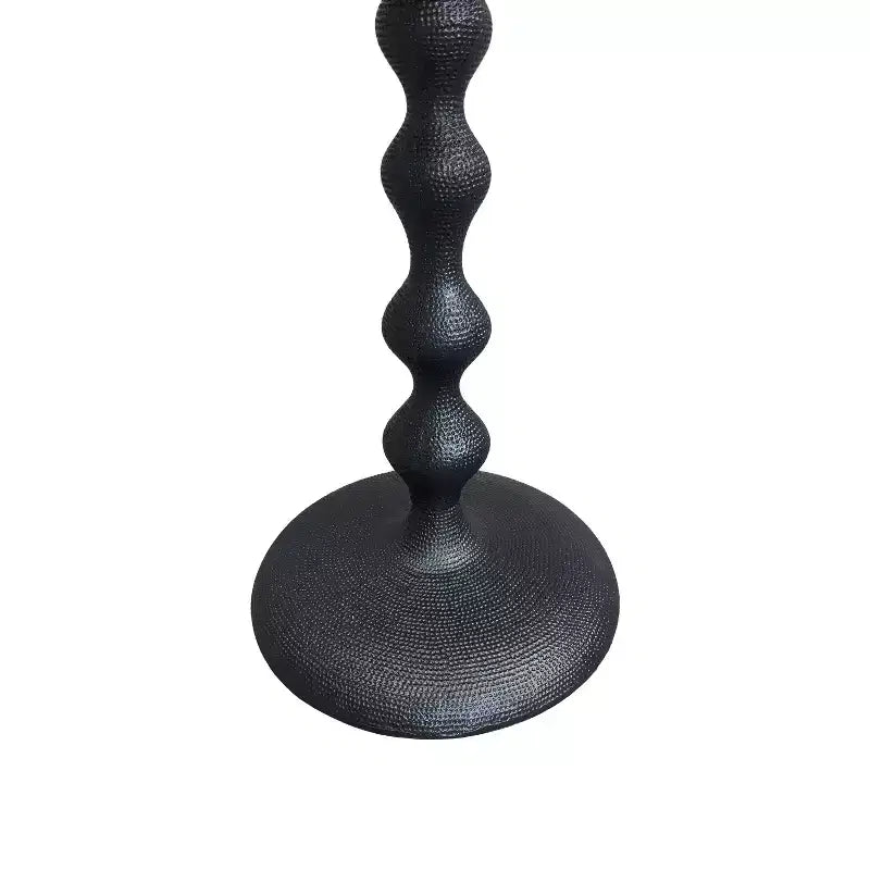 Tavolino tondo Urban Port 22" in alluminio pressofuso con finitura martellata nera