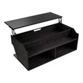 44" Hawkpoint Transitional Lift Top Coffee Table Reclaimed Black Oak - miBasics