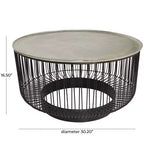 Tavolino da caffè in filo metallico geometrico con struttura aperta Olivia & May