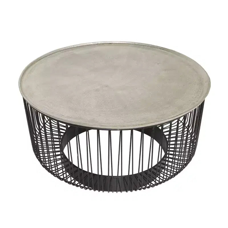Tavolino da caffè in filo metallico geometrico con struttura aperta Olivia & May