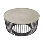Tavolino da caffè in filo metallico geometrico con struttura aperta Olivia & May