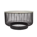 Tavolino da caffè in filo metallico geometrico con struttura aperta Olivia & May
