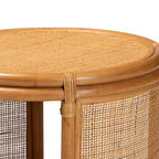 Bali & Pari Louis Tavolino con finitura in rattan color miele chiaro: Nessun assemblaggio richiesto, in vimini rotondo