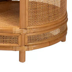 Bali & Pari Louis Tavolino con finitura in rattan color miele chiaro: Nessun assemblaggio richiesto, in vimini rotondo