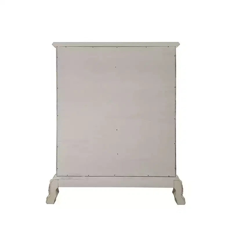 Acme Furniture 42" Dresden II Cassetti Decorativi per Contenimento Finitura Bianco Osso: Cassettiera a 5 Cassetti, Composito di Legno, Nessun Montaggio Richiesto
