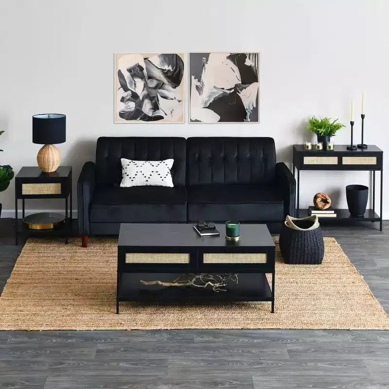 Household Essentials Tavolo consolle Bungalow nero