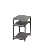 Household Essentials Jamestown Rectangular End Table Gray