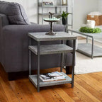 Household Essentials Jamestown Tavolino Rettangolare Grigio