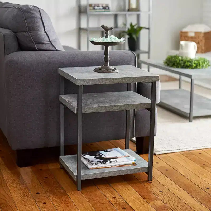 Household Essentials Jamestown Tavolino Rettangolare Grigio