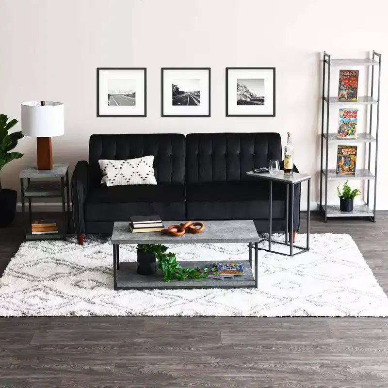 Household Essentials Jamestown Tavolino Rettangolare Grigio