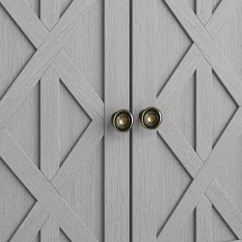 Tavolino a 2 ante Festivo grigio: Stile rustico, prese USB/CA integrate, ripiano regolabile