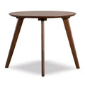 HOMES: Inside + Out Creekside 23" Round Mid-Century Modern Accent Side Table Walnut