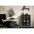 Mobile contenitore decorativo South Shore, larghezza 54,6 cm, nero: struttura in metallo, 3 ripiani, richiede montaggio da parte di un adulto