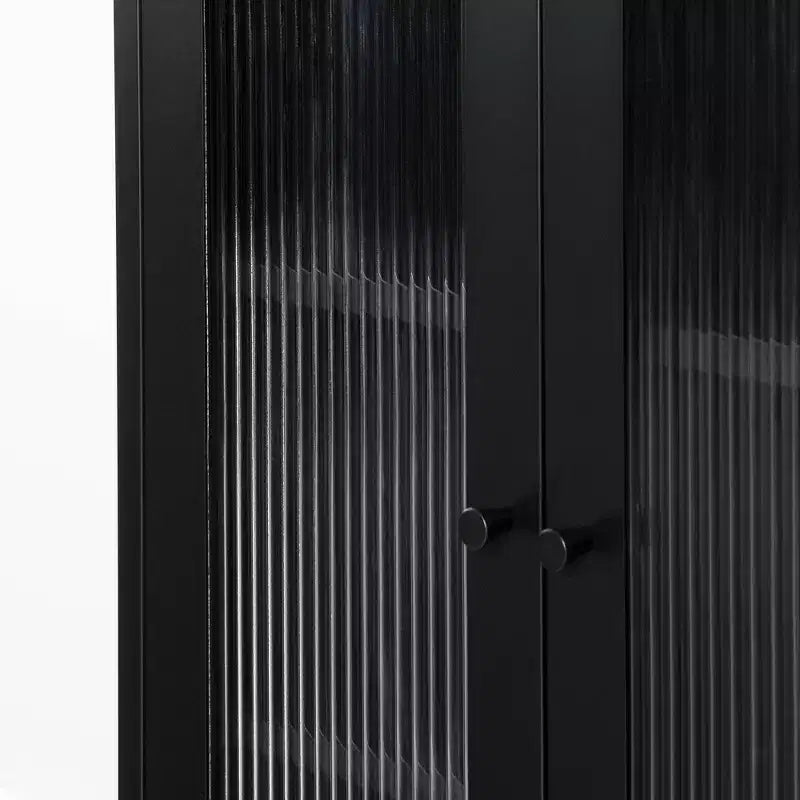 Mobile contenitore decorativo South Shore, larghezza 54,6 cm, nero: struttura in metallo, 3 ripiani, richiede montaggio da parte di un adulto