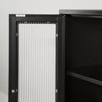 Mobile contenitore decorativo South Shore, larghezza 54,6 cm, nero: struttura in metallo, 3 ripiani, richiede montaggio da parte di un adulto