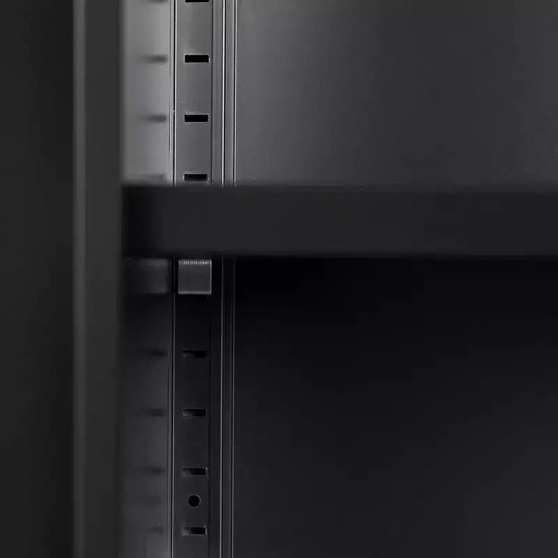 Mobile contenitore decorativo South Shore, larghezza 54,6 cm, nero: struttura in metallo, 3 ripiani, richiede montaggio da parte di un adulto