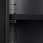 Mobile contenitore decorativo South Shore, larghezza 54,6 cm, nero: struttura in metallo, 3 ripiani, richiede montaggio da parte di un adulto