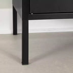 Mobile contenitore decorativo South Shore, larghezza 54,6 cm, nero: struttura in metallo, 3 ripiani, richiede montaggio da parte di un adulto