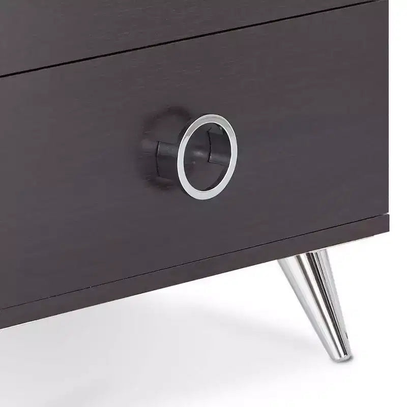 Acme Furniture Tavolino d'Appoggio Elms 20" Espresso: Struttura in MDF, Piano in Legno Impiallacciato, Cassetto Contenitore, Montaggio Senza Attrezzi