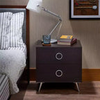 Acme Furniture Tavolino d'Appoggio Elms 20" Espresso: Struttura in MDF, Piano in Legno Impiallacciato, Cassetto Contenitore, Montaggio Senza Attrezzi
