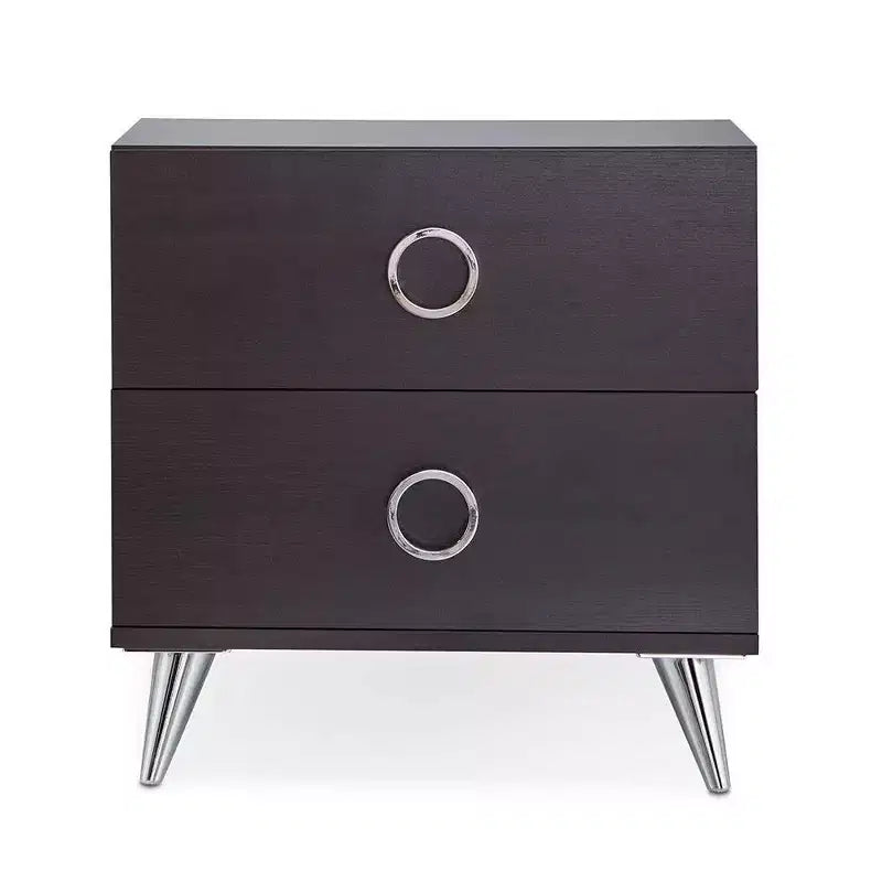 Acme Furniture Tavolino d'Appoggio Elms 20" Espresso: Struttura in MDF, Piano in Legno Impiallacciato, Cassetto Contenitore, Montaggio Senza Attrezzi