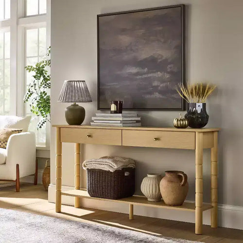 Console moderna in legno da 60", con cassetto, marrone - Threshold™ disegnato con Studio McGee